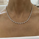 Diamond Tennis Necklace 4.2 ct White Gold