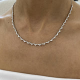 Diamond Tennis Necklace 4.2 ct White Gold