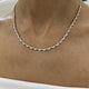 Diamond Tennis Necklace 4.2 ct White Gold
