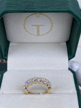 Diamond Half Eternity Ring 2.38 Carat Yellow Gold 14K