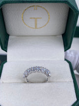 Diamond Stackable Ring 2.01 Carat White Gold 14K