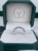 Diamond Stackable Ring 2.01 Carat White Gold 14K