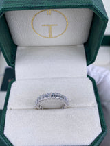 Diamond Half Eternity Ring 1.50 Carat White Gold 14K