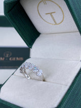 Diamond Stackable Ring 2.45 Carat White Gold 14K
