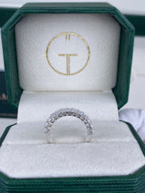 Diamond Half Eternity Ring 1.66 Carat White Gold 14K