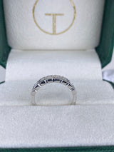 Diamond Stackable Ring 0.64 Carat White Gold 14K