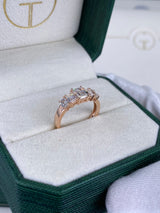 Diamond 5 Stone Ring 1.78 Carat Rose Gold 14K