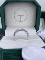 Diamond Half Eternity Ring 1.57 Carat White Gold 14K