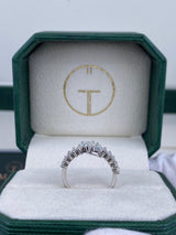 Diamond Half Eternity Ring 1.85 Carat White Gold 14K