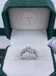 Diamond Half Eternity Ring 1.85 Carat White Gold 14K
