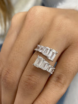 Diamond Open Band Ring 2.9 ct White Gold