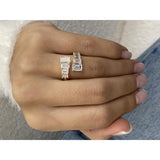 Diamond Wrap Ring 2.94 Carat White Gold 14K