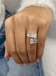 Diamond Wrap Ring 2.94 Carat White Gold 14K