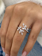 Diamond Cluster Ring 0.6 ct White Gold