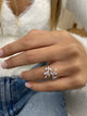 Diamond Wrap Ring 0.65 Carat White Gold 14K