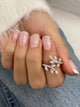 Diamond Wrap Ring 0.65 Carat White Gold 14K