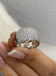 Diamond Dome Ring 1.89 Carat White Gold 14K