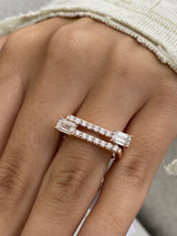 Diamond Band Ring 1.3 ct Rose Gold