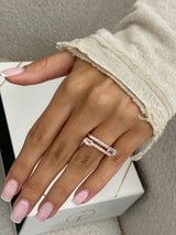 Diamond Statement Ring 1.34 Carat Rose Gold 14K