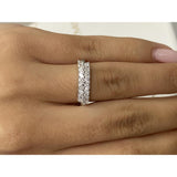 Diamond Half Eternity Ring 0.58 Carat Yellow Gold 14K