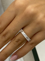 Diamond Eternity Ring 3.7 ct White Gold