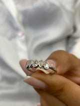 Diamond 5 Stone Ring 0.35 Carat White Gold 14K