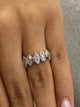 Diamond 5 Stone Ring 1.07 Carat White Gold 14K