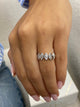 Diamond 5 Stone Ring 1.07 Carat White Gold 14K