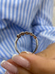Diamond 5 Stone Ring 1.07 Carat White Gold 14K