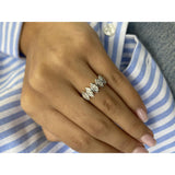 Diamond 5 Stone Ring 1.07 Carat White Gold 14K