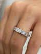 Diamond Half Eternity Ring 0.84 Carat White Gold 14K