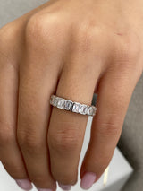 Diamond Half Eternity Ring 0.84 Carat White Gold 14K