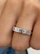 Diamond Band Ring 0.8 ct White Gold