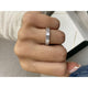 Diamond Half Eternity Ring 0.84 Carat White Gold 14K