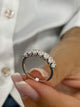Diamond 7 Stone Ring 1.07 Carat White Gold 14K
