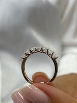 Diamond 7 Stone Ring 1.07 Carat White Gold 14K