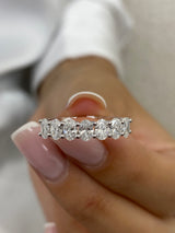 Diamond 7 Stone Ring 1.07 Carat White Gold 14K
