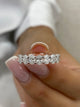 Diamond 7 Stone Ring 1.07 Carat White Gold 14K