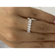 Diamond 7 Stone Ring 1.07 Carat White Gold 14K