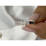 Diamond 7 Stone Ring 1.07 Carat White Gold 14K