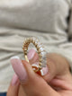 Diamond Half Eternity Band 1.61 Carat Yellow Gold 14K