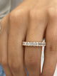 Diamond Half Eternity Band 1.61 Carat Yellow Gold 14K