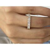 Diamond Half Eternity Band 1.61 Carat Yellow Gold 14K