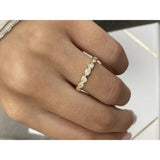 Diamond Half Eternity Ring 0.40 Carat Yellow Gold 14K