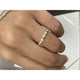 Diamond Half Eternity Ring 0.40 Carat Yellow Gold 14K