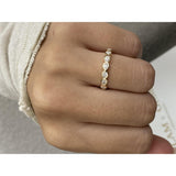 Diamond Half Eternity Ring 0.40 Carat Yellow Gold 14K