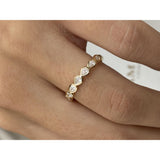 Diamond Band Ring 0.4 ct Yellow Gold