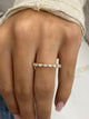 Diamond Half Eternity Band 0.45 Carat Yellow Gold 14K