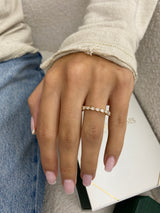 Diamond Half Eternity Band 0.45 Carat Yellow Gold 14K
