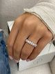 Diamond Stackable Ring 0.88 Carat White Gold 14K